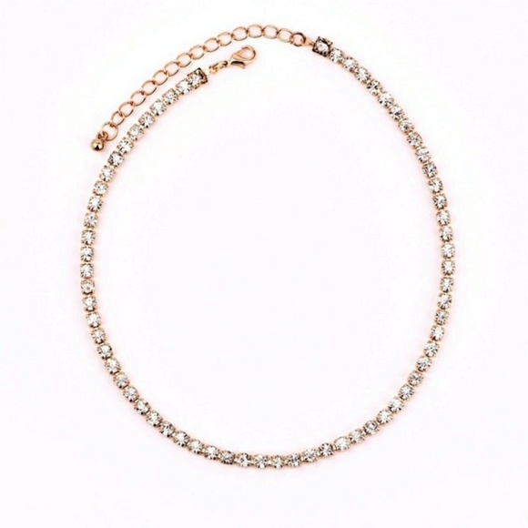 !!!!5 for $25 Gold Color Crystal Choker Necklace - Picture 2 of 5